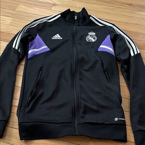 Adidas Black Jacket with Purple Highlights